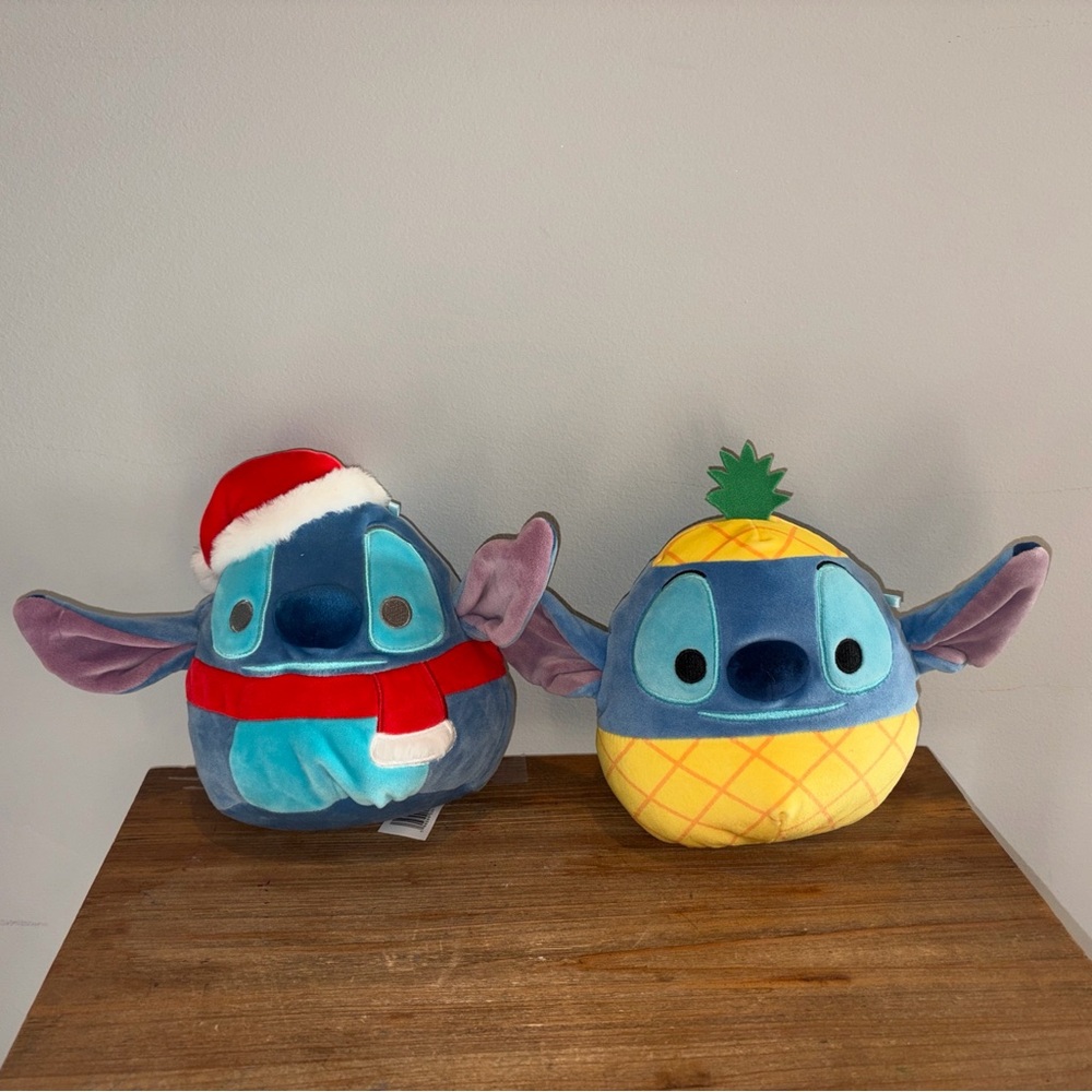 Original Squishmallows SANTA CLAUSE STITCH & PINEAPPLE STITCH 6.5"
